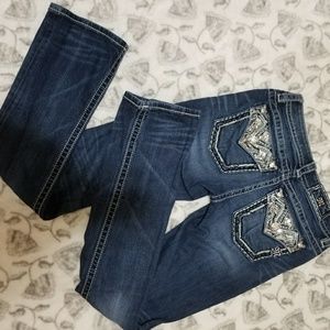 NWOT Miss Me Sequin Rhinestone Slim Bootcut Jeans